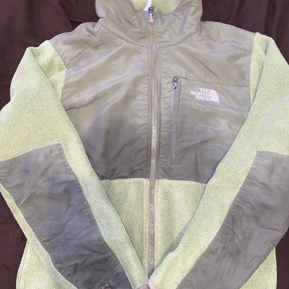 2 Toned Green NorthFace Jacket